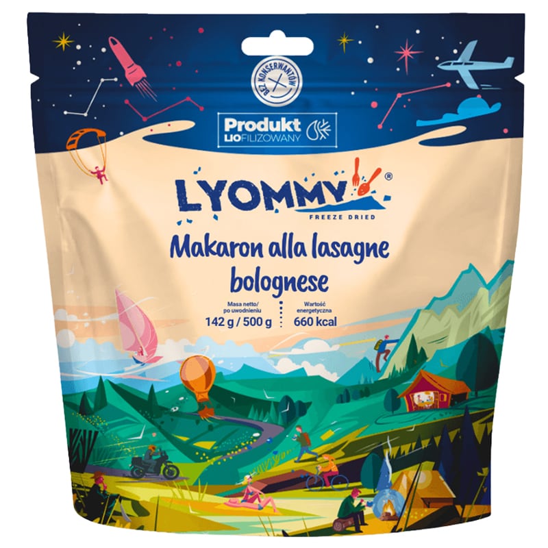 Mâncare liofilizată Lyommy Paste alla lasagne bolognese, 142 g / 660 kcal