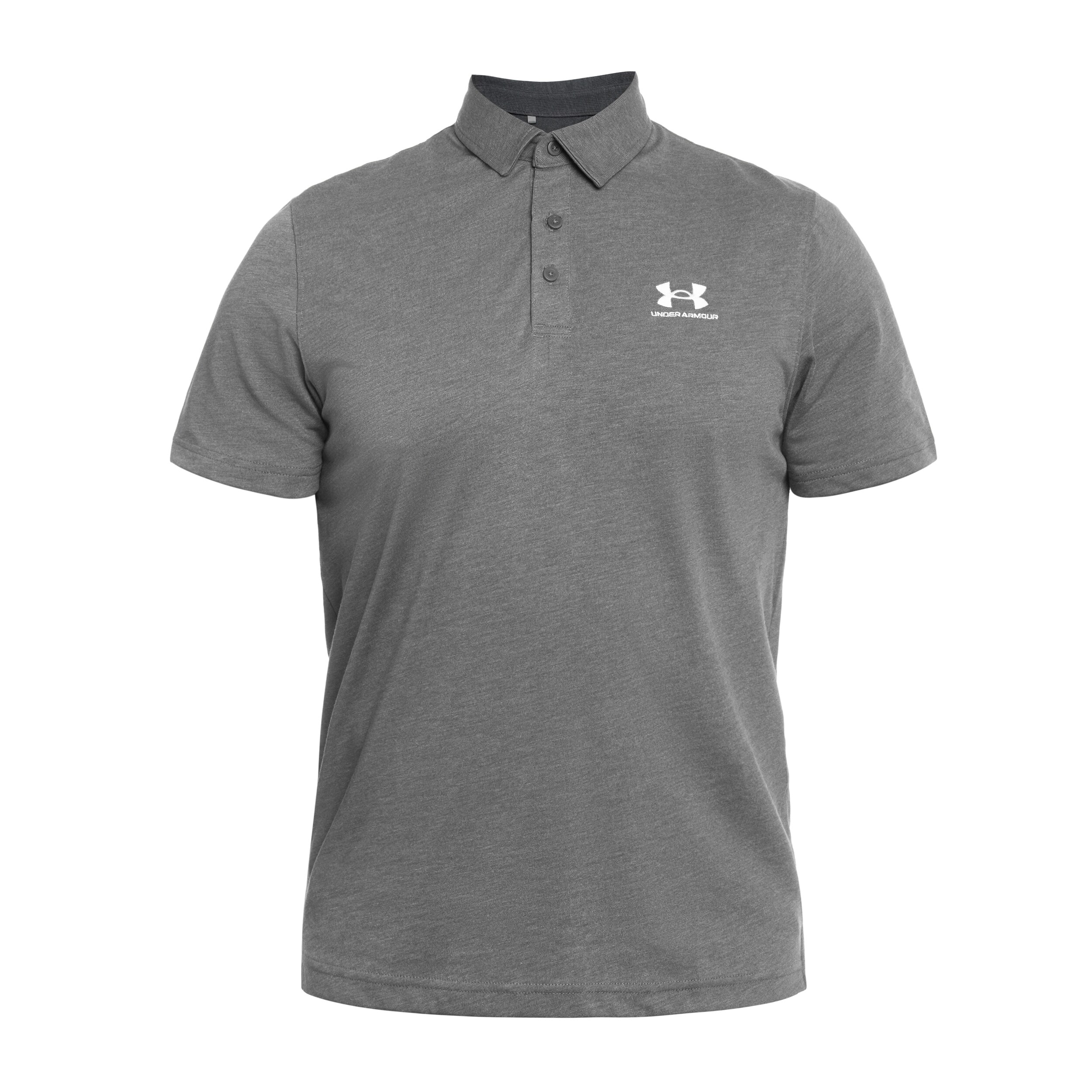 Tricou polo Under Armour Icon Polo - Castlerock Light Heather/White