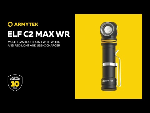 Lanternă frontală și în unghi Armytek Elf C2 Max WR USB-C PCB Warm 2325 lumeni