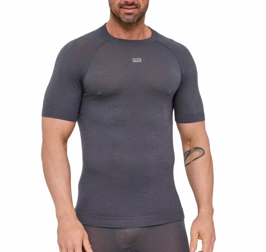 Tricou termoactiv Brubeck Active Merino - Grafită