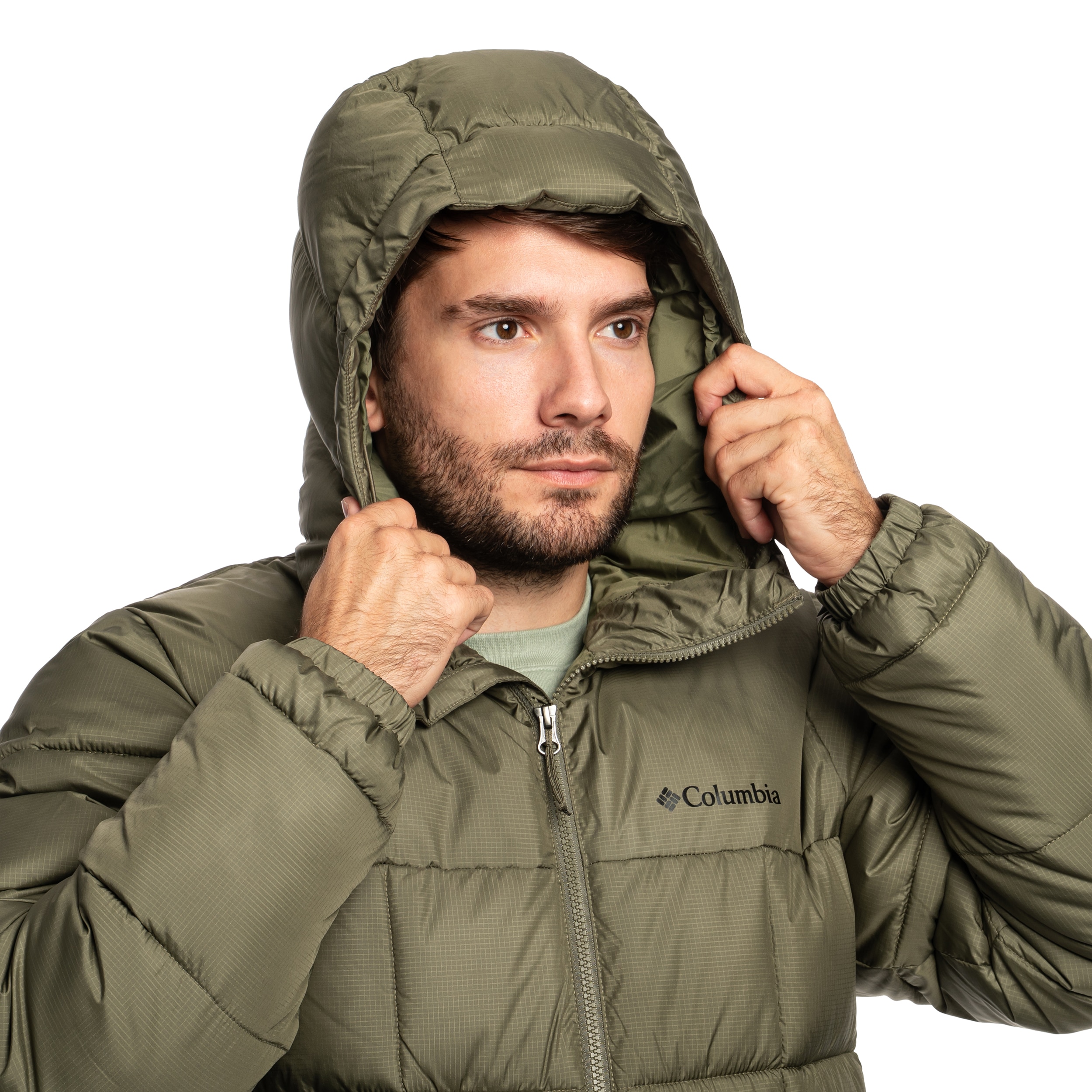 Jachetă Columbia Puffect IV Hooded Puffer - Stone Green