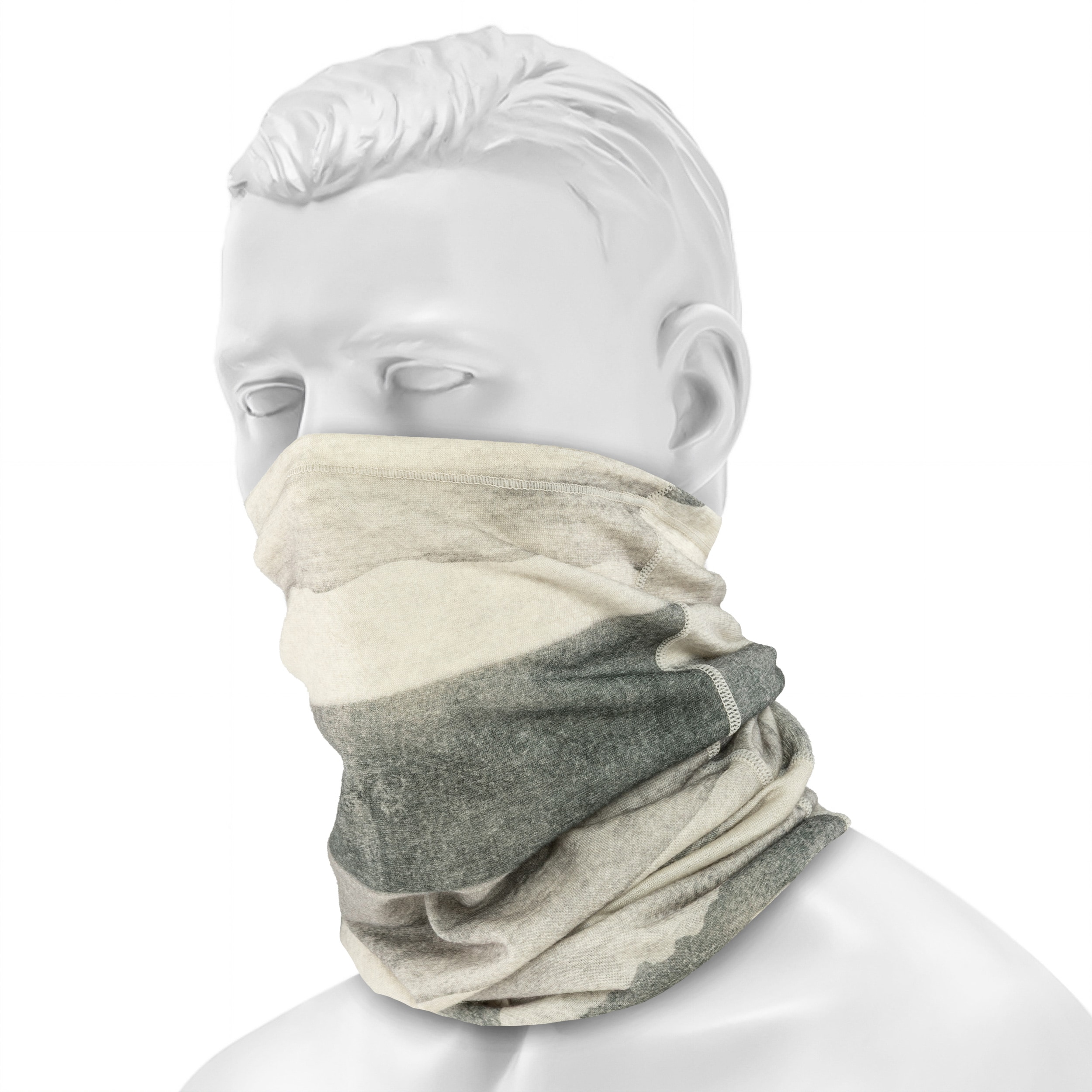 Eșarfă de protecție Buff Merino Lightweight Prints - Aler Grey