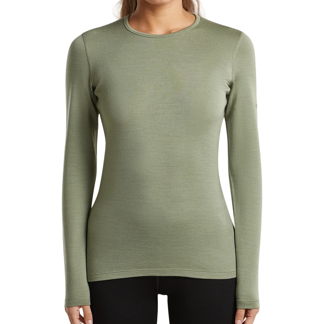 Bluză termică de damă Icebreaker Merino 260 Oasis Long Sleeve Crew - Lichen