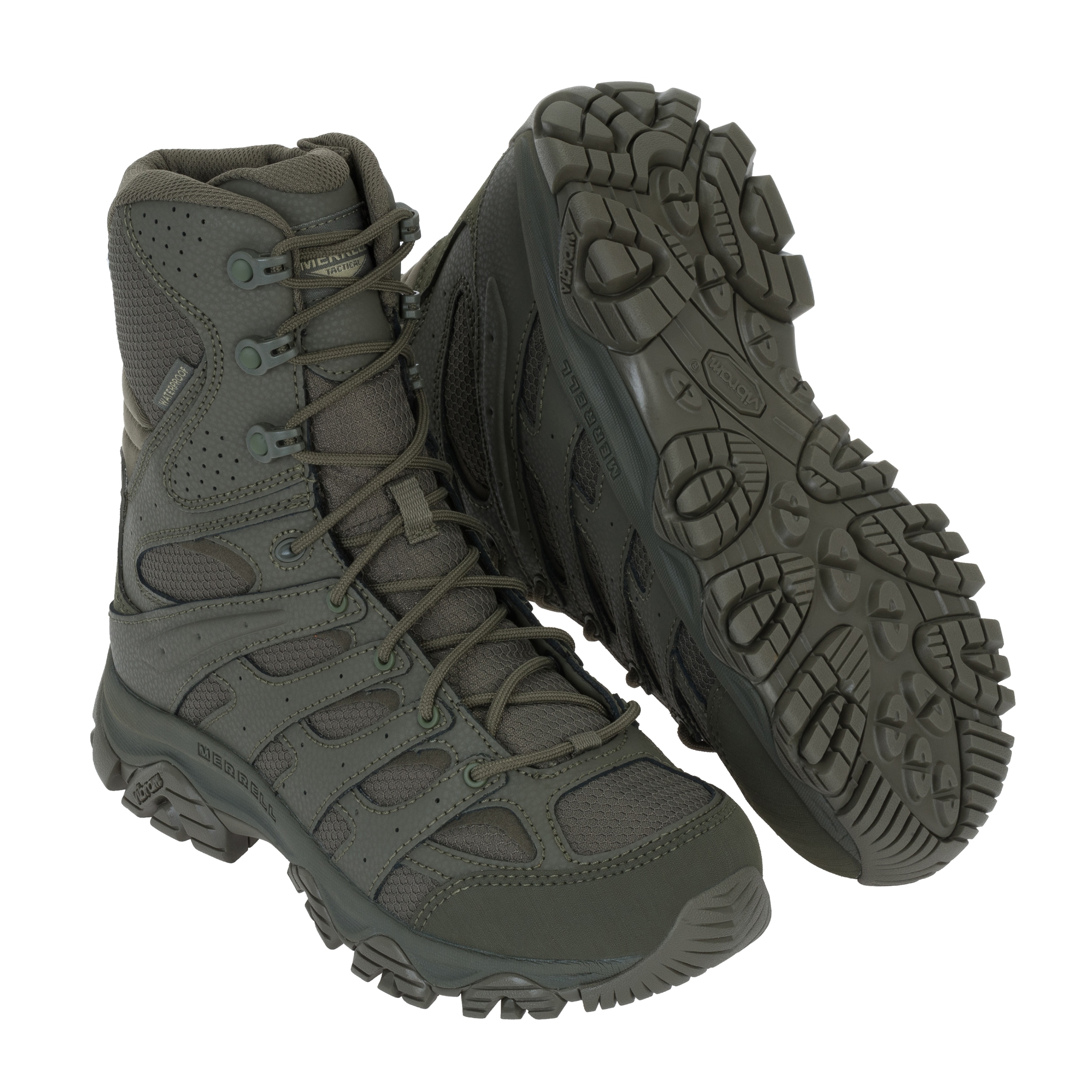 Bocanci Merrell Moab 3 8" Tactical Zip Waterproof - Dark Olive
