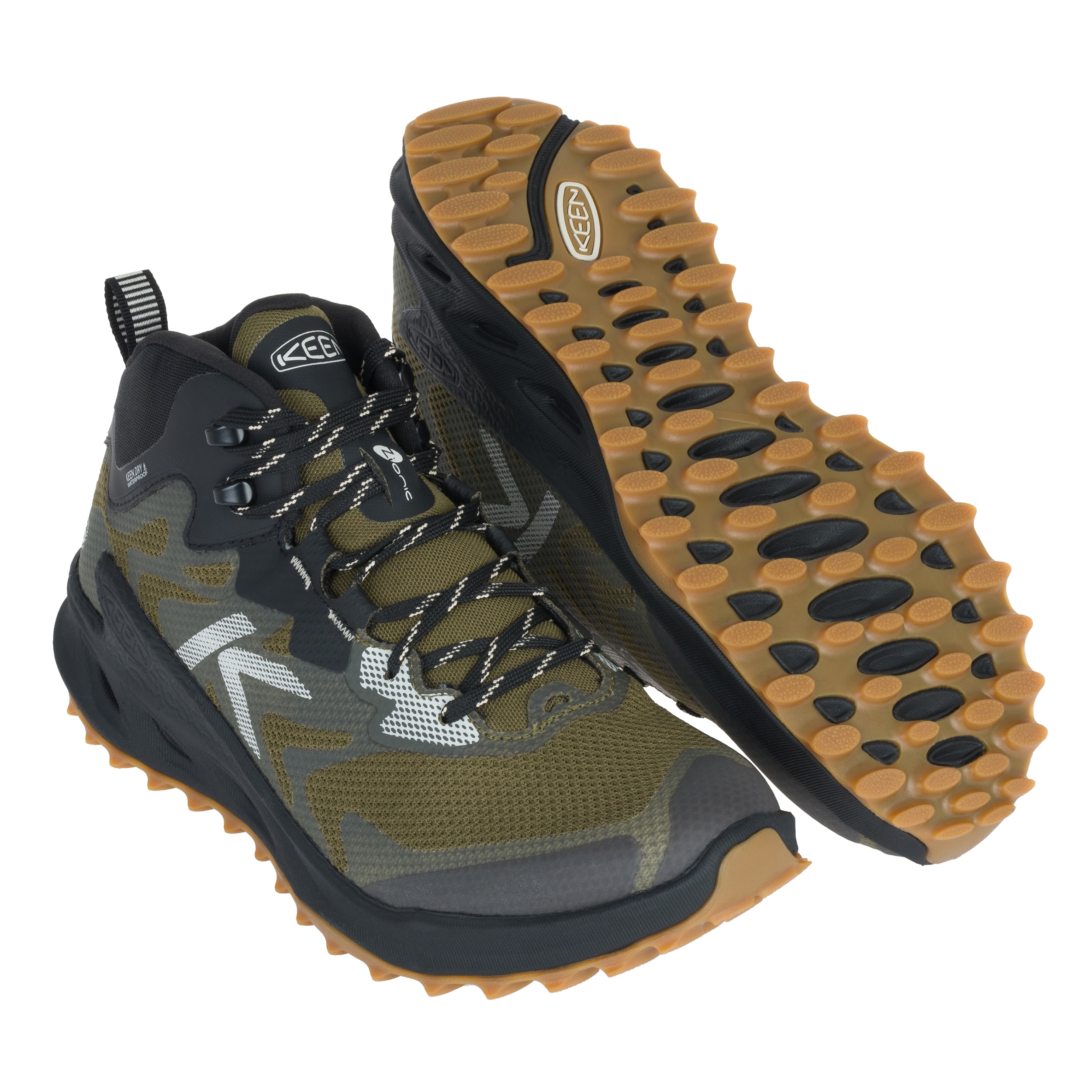 Pantofi Keen Zionic NXT Mid WP - Dark Olive/Black