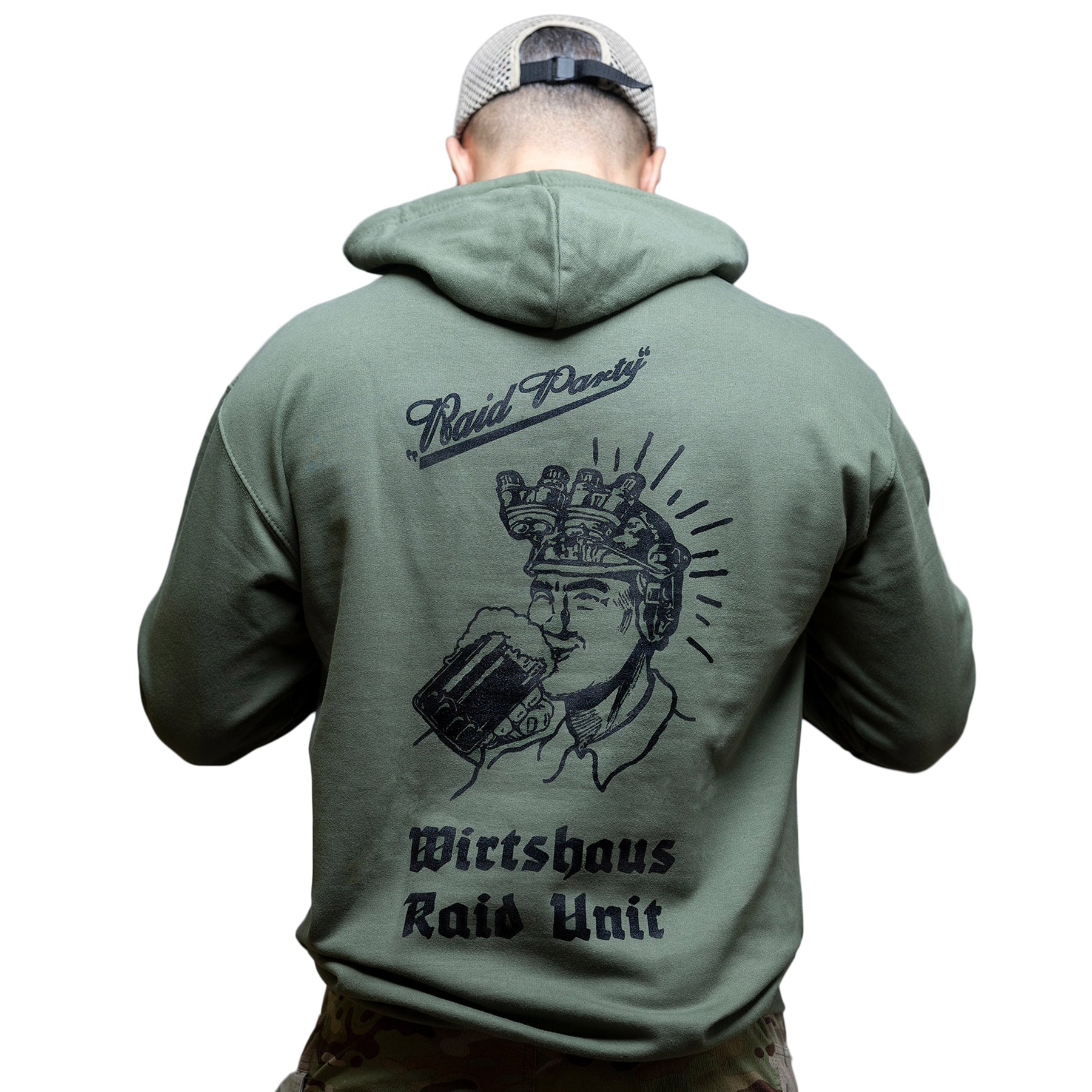 Hanorac Brothers in Arms Raid Party Hoodie - Olive