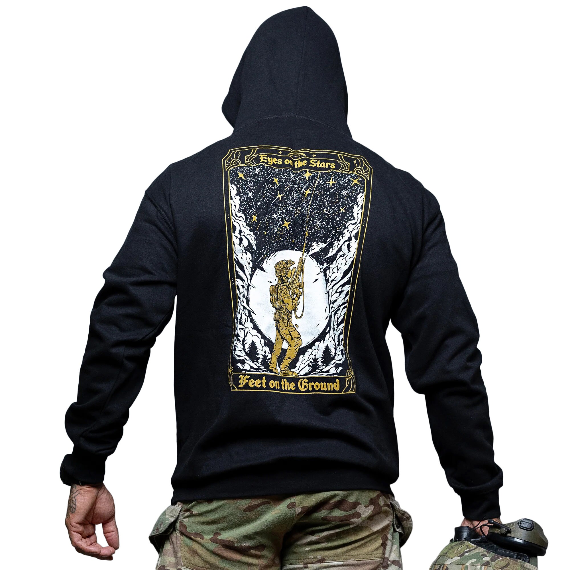 Hanorac Brothers in Arms Stars Hoodie - Black