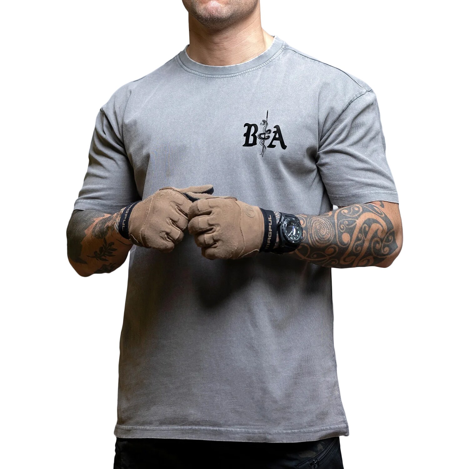 Tricou Brothers In Arms St. Michael Oversized - Grey