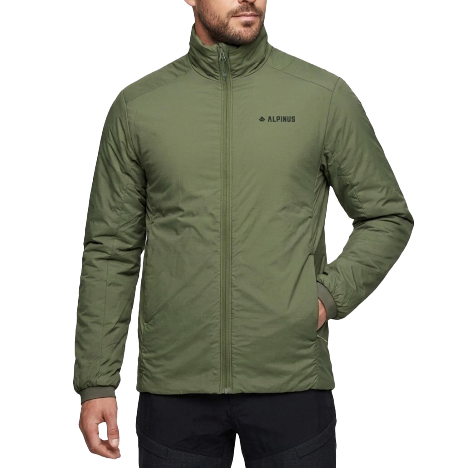 Jachetă Alpinus Merino Wanaka - Olive