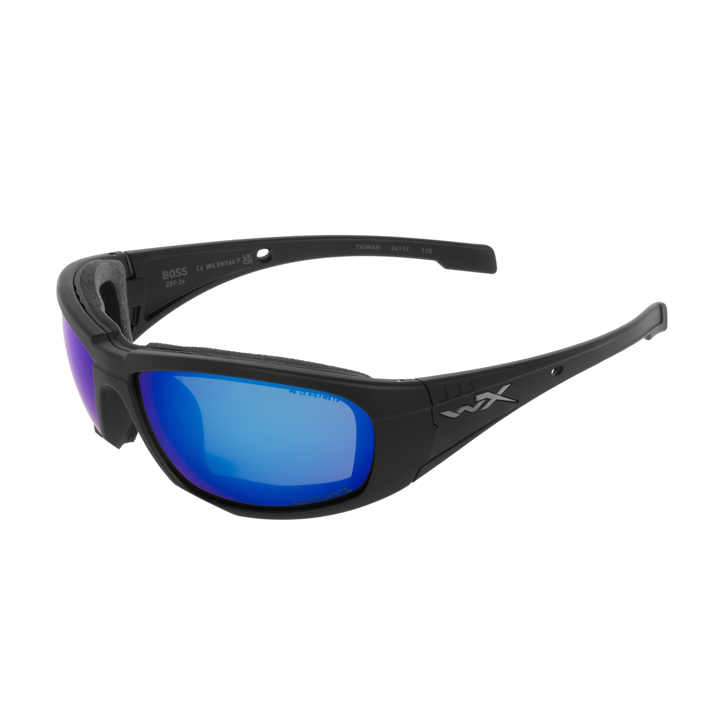 Ochelari tactici Wiley X Boss - Captivate Polarized Blue Mirror/Matte Black