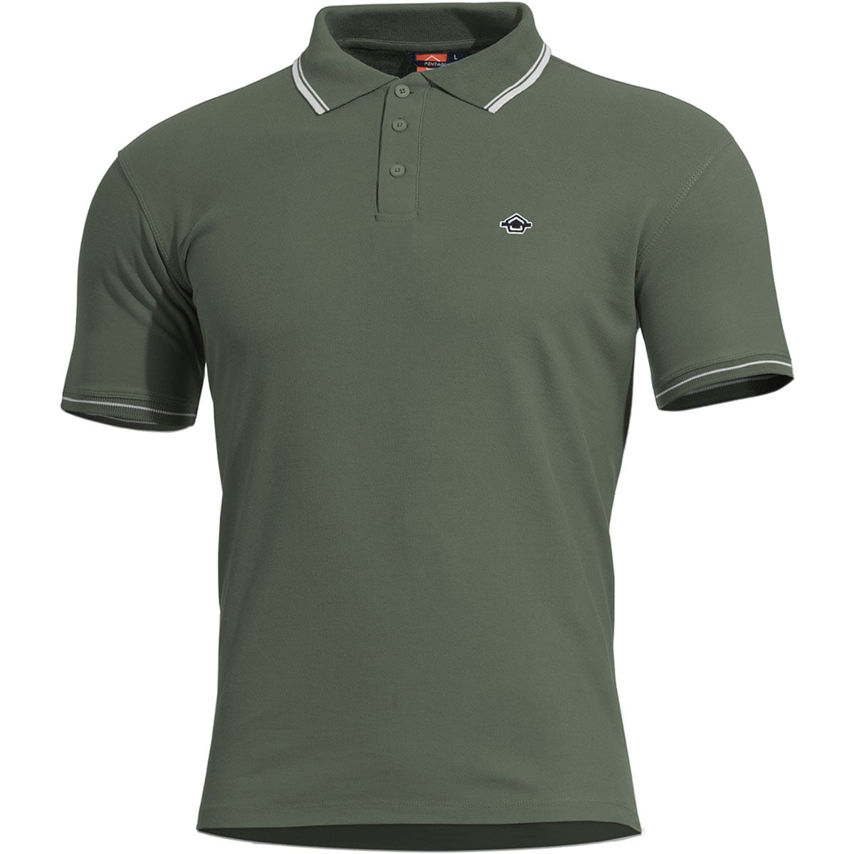 Tricou polo Pentagon Aniketos Stripes - Camo Green