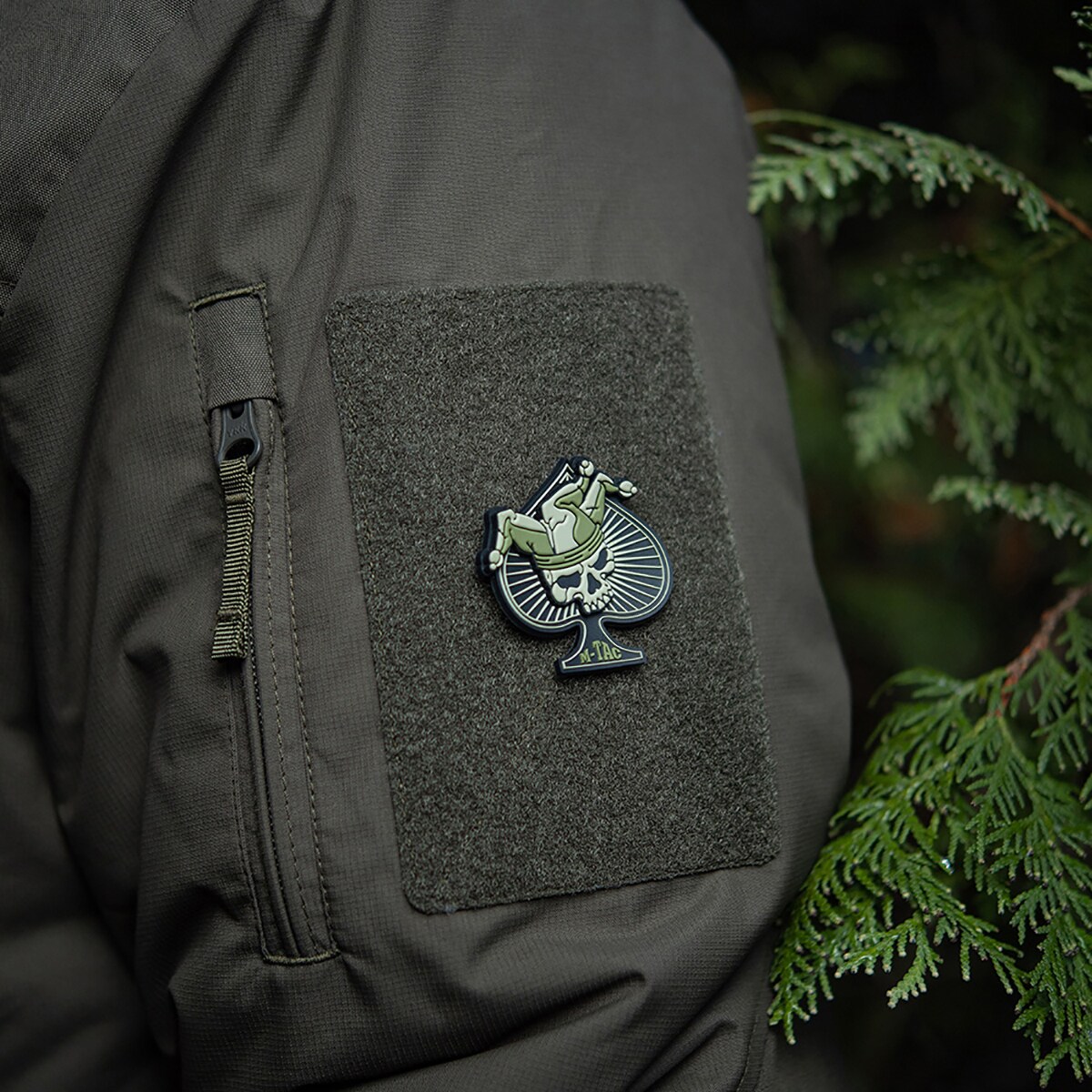 Patch - emblemă M-Tac Ace Of Spades 3D PVC - Black/Olive
