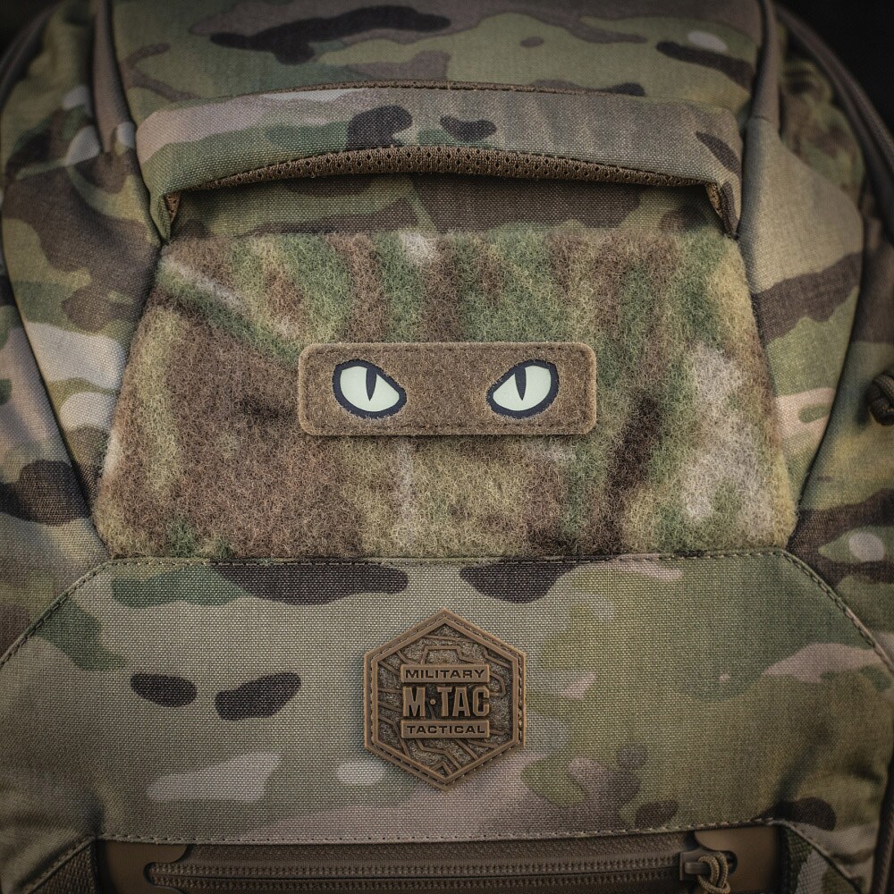 Patch - emblemă M-Tac Cat Eyes Type 2 Laser Cut fluorescentă - Coyote