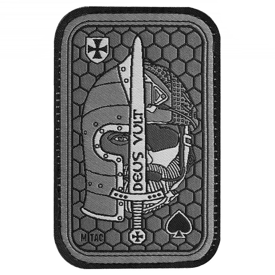 Patch - emblemă M-Tac Deus Vult Ace - Grey
