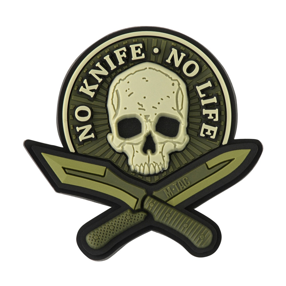 Patch - emblemă M-Tac No Knife - No Life 3D PVC - Olive