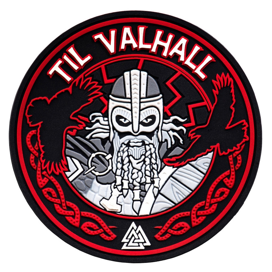 Patch - emblemă M-Tac Til Valhall PVC - Black/Red