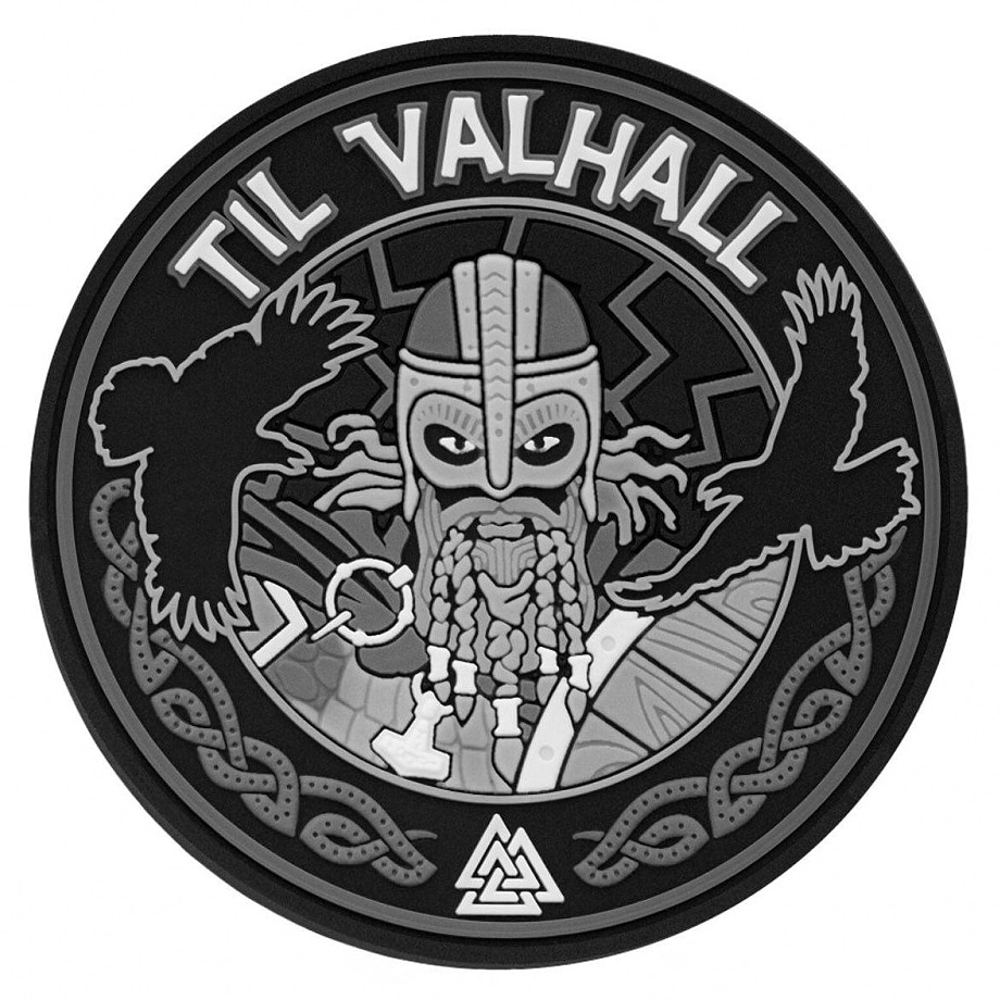 Patch - emblemă M-Tac Til Valhall PVC - Grey/Black