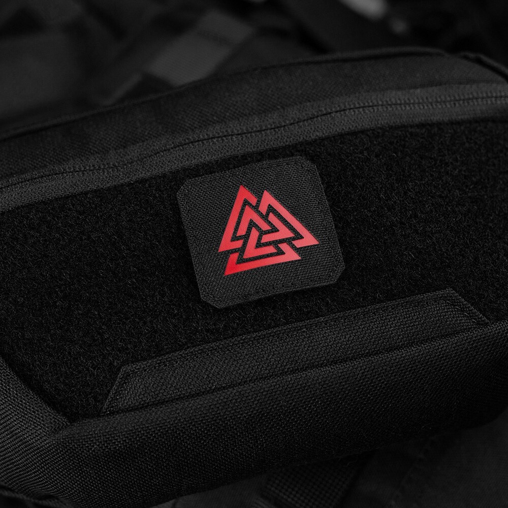 Patch - emblemă M-Tac Valknut Laser Cut - Black/Red