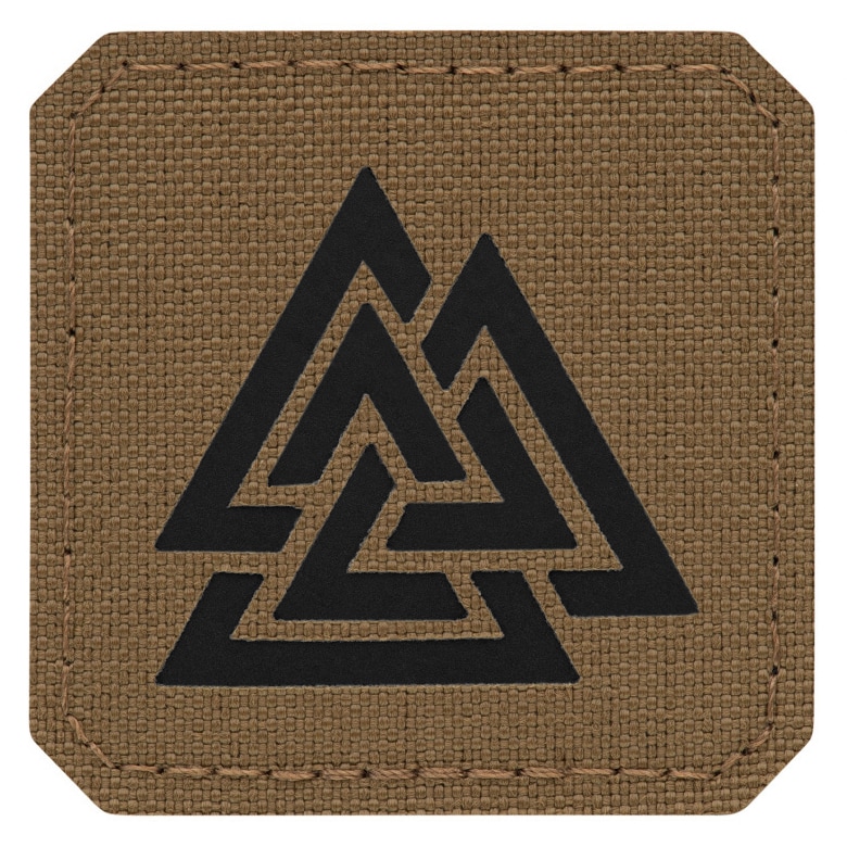 Patch - emblemă M-Tac Valknut Laser Cut - Coyote/Black