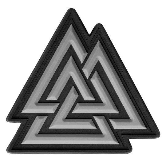 Patch - emblemă M-Tac Valknut PVC - Black/Grey