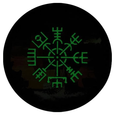 Patch - emblemă M-Tac Vegvisir Drakkar fluorescentă - Black
