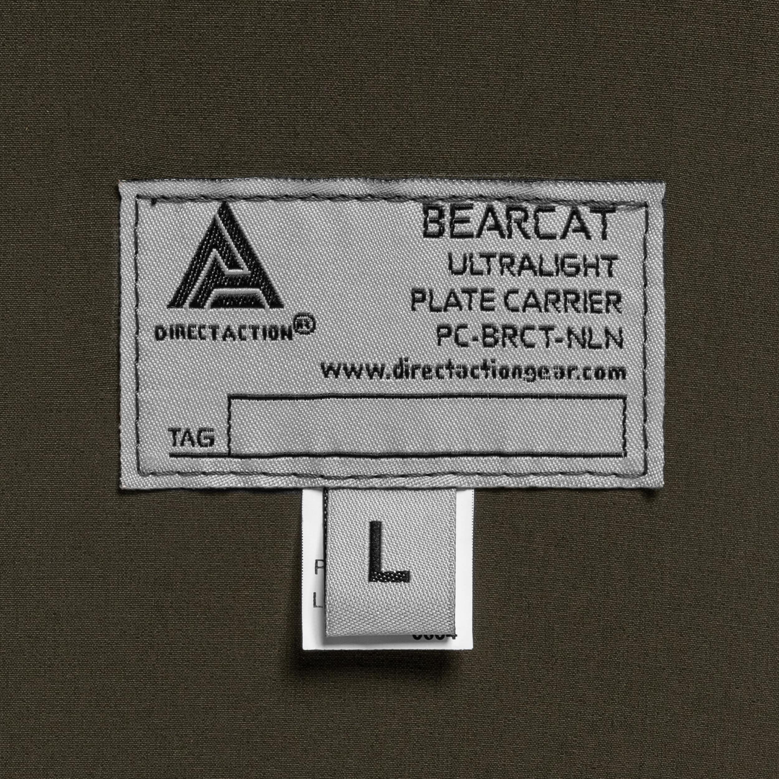 Vestă tactică Direct Action Bearcat Ultralight Plate Carrier Ranger Green - pentru plăci balistice L