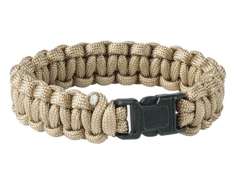 Brățară Paracord Helikon Survival Bracelet - sistem de închidere tip pin lock dublu - Coyote