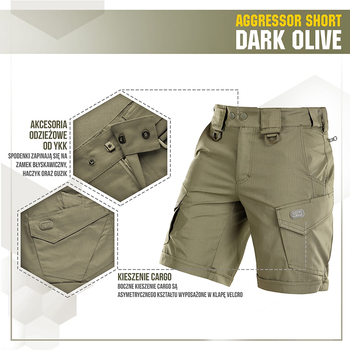 Pantaloni scurți M-Tac Aggressor Short - Dark Olive
