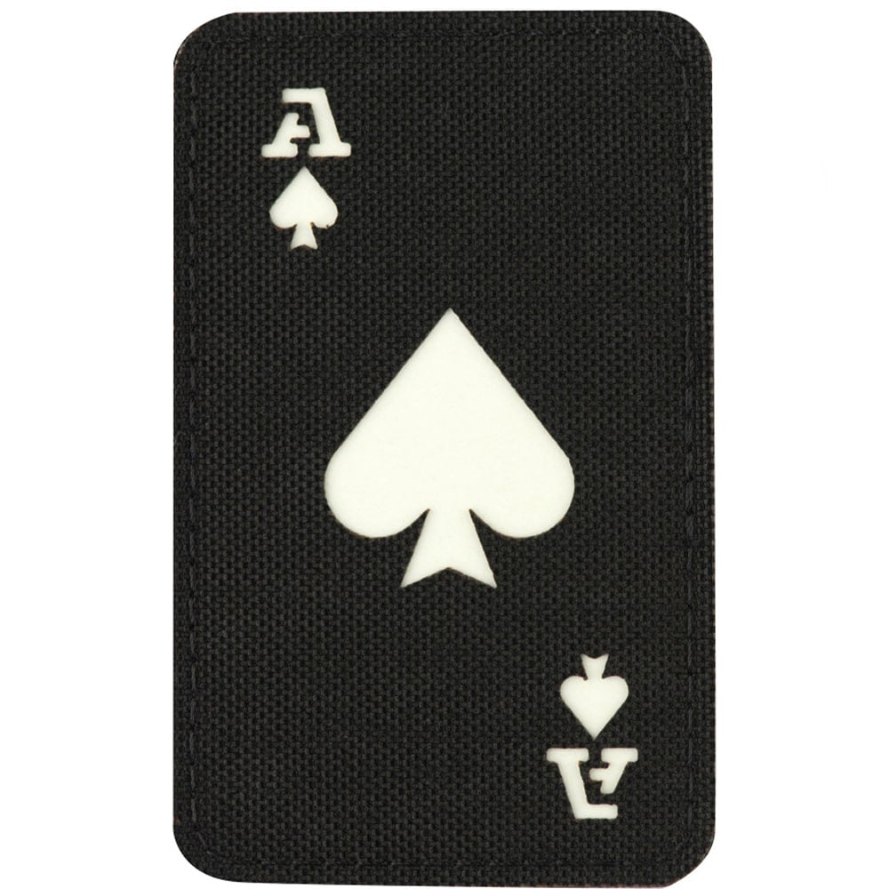 Patch - emblemă fluorescentă M-Tac Ace Of Spades Laser Cut - Black/GID