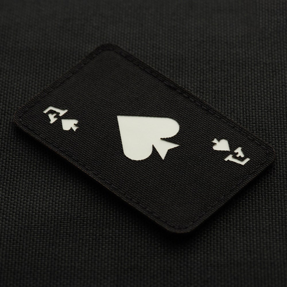 Patch - emblemă fluorescentă M-Tac Ace Of Spades Laser Cut - Black/GID