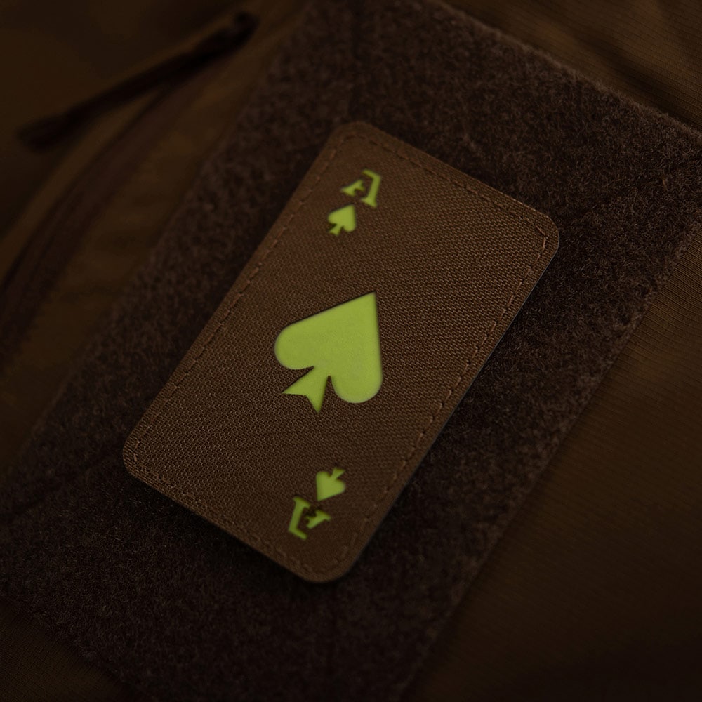 Patch - emblemă fluorescentă M-Tac Ace Of Spades Laser Cut - Coyote/GID