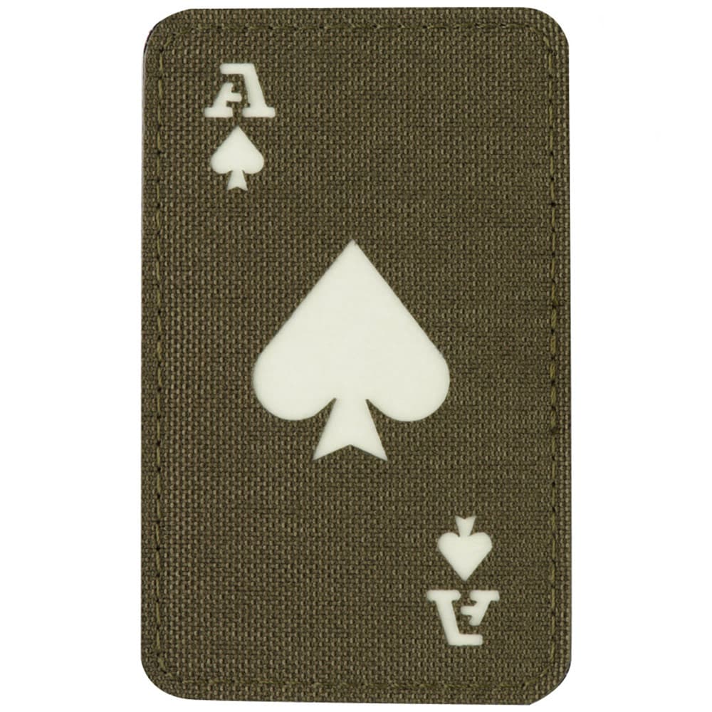 Patch - emblemă fluorescentă M-Tac Ace Of Spades Laser Cut - Ranger Green/GID