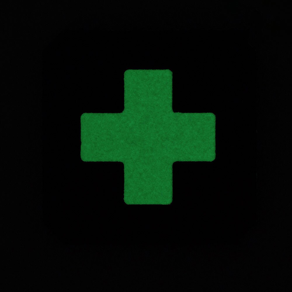 Patch - emblemă medicală M-Tac Medic Cross Laser Cut fluorescentă - Black/GID