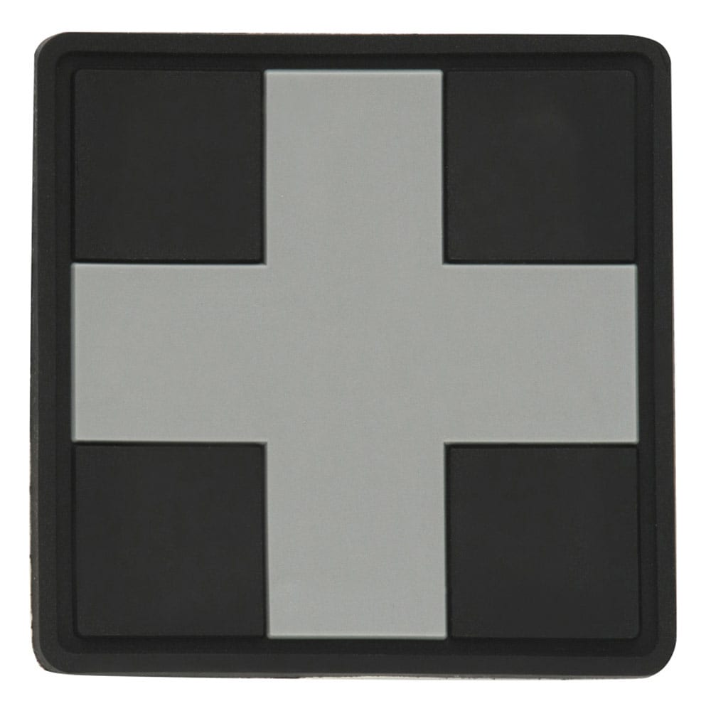 Patch - emblemă medicală M-Tac Medic Cross Square PVC - Black/Grey