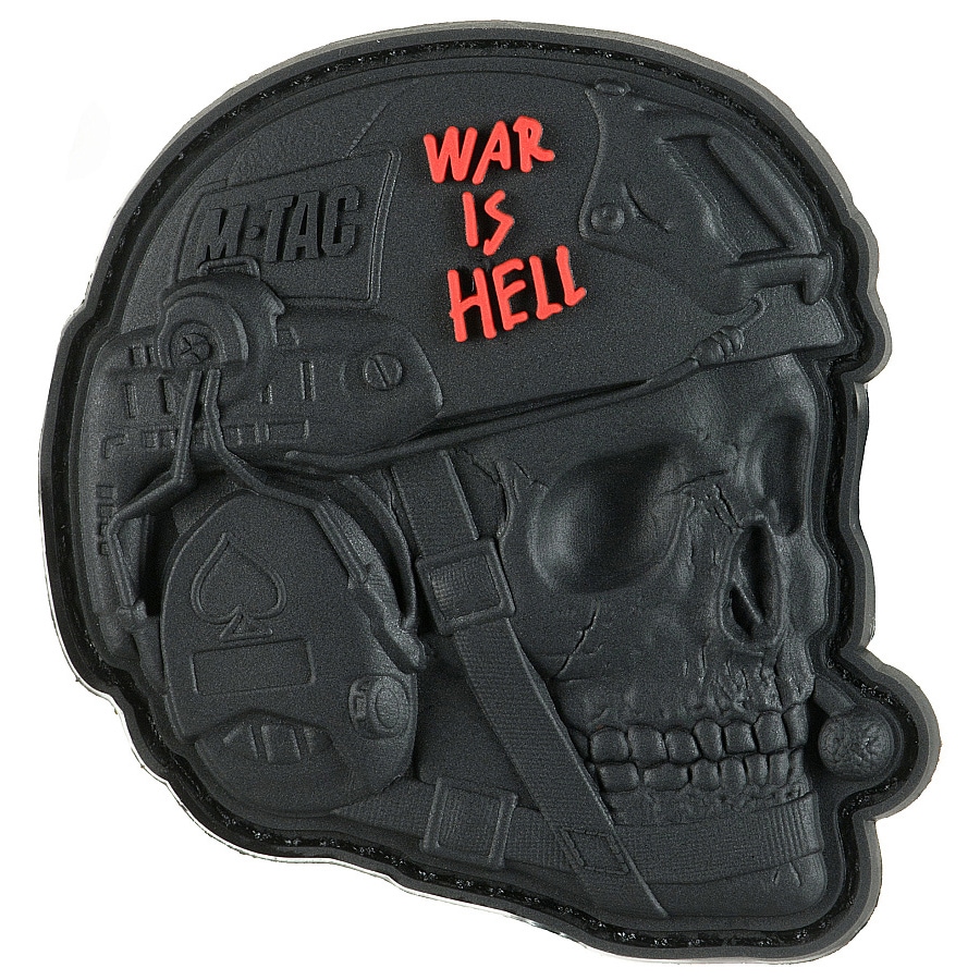 Patch - emblemă M-Tac War is Hell 3D PVC - Black