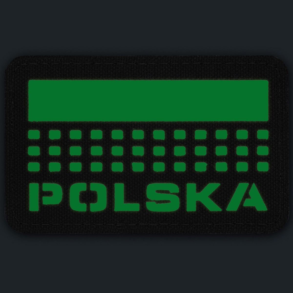 Patch - emblemă M-Tac Steag Polska Laser Cut - Black Luminate