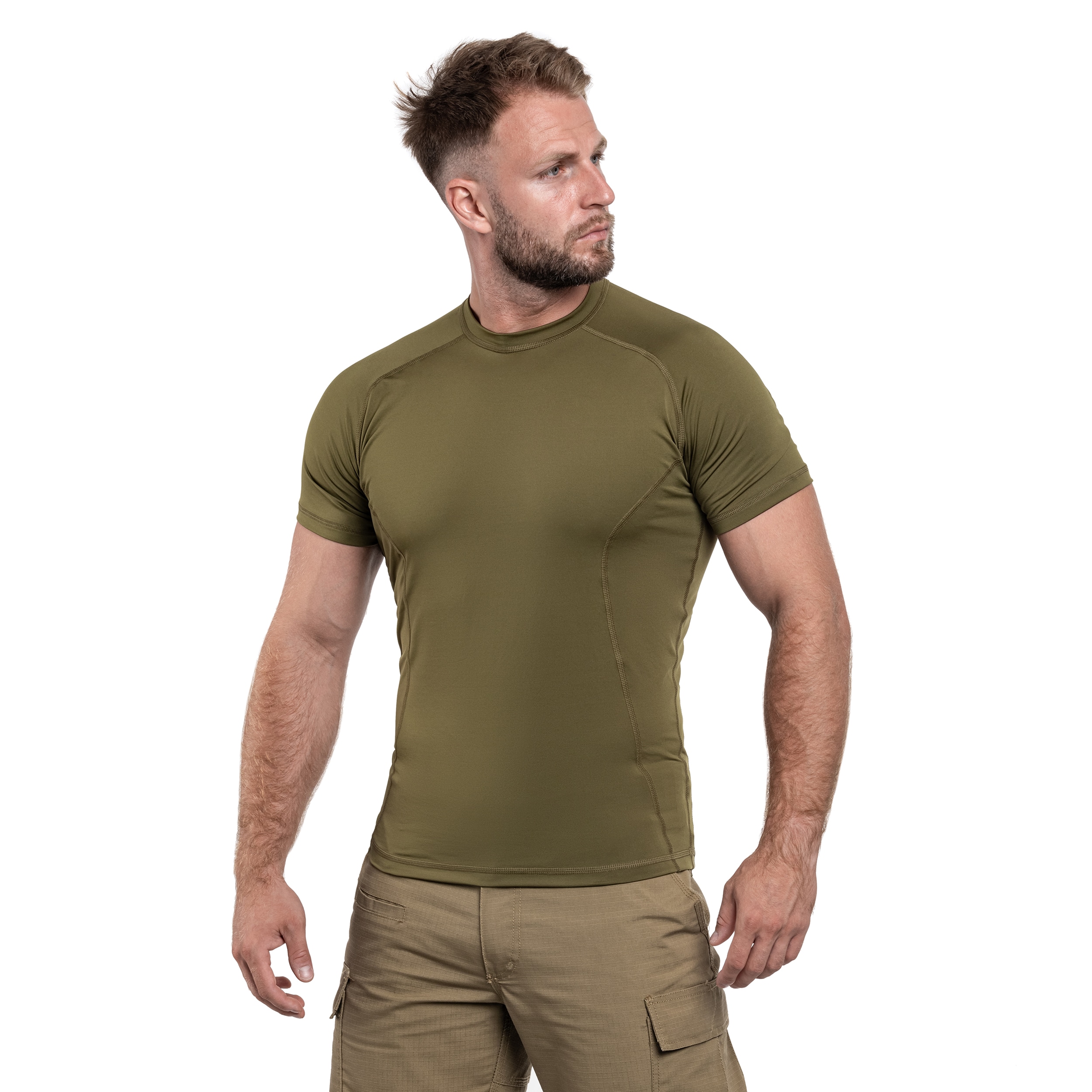 Tricou termoactiv Greg Tactical Short Sleeve - Kaki