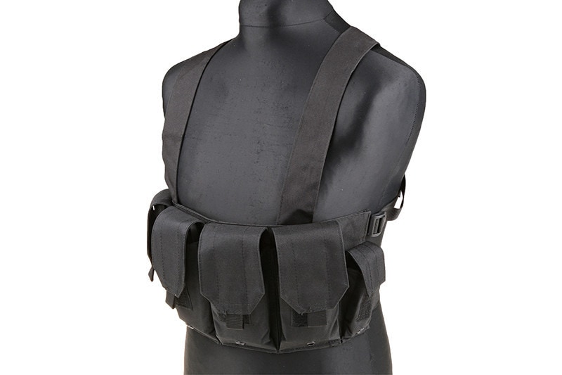 Vestă tactică tip Chest Rig - Neagră