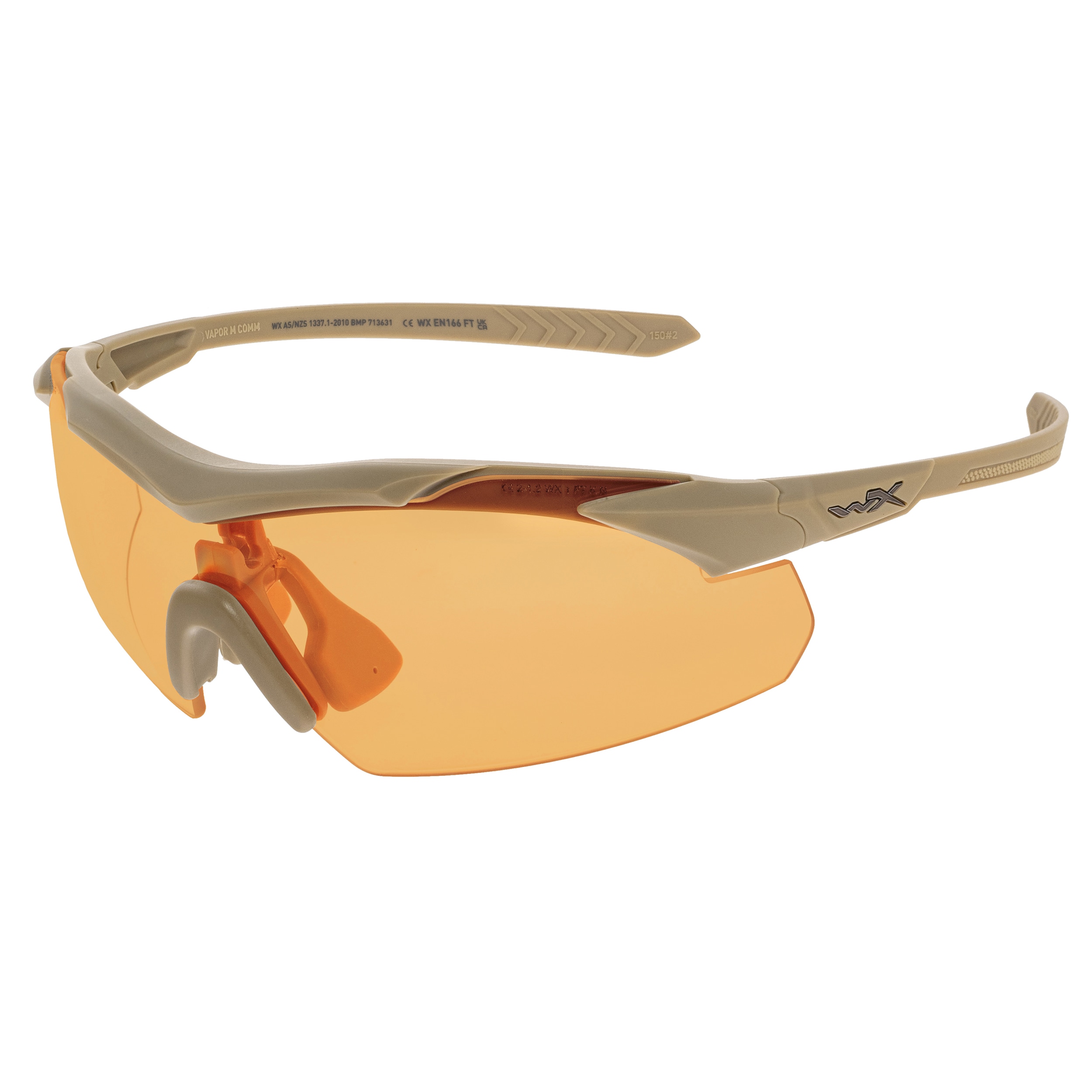 Ochelari tactici Wiley X Vapor Comm 2.5 Set 3în1 - Matte Tan