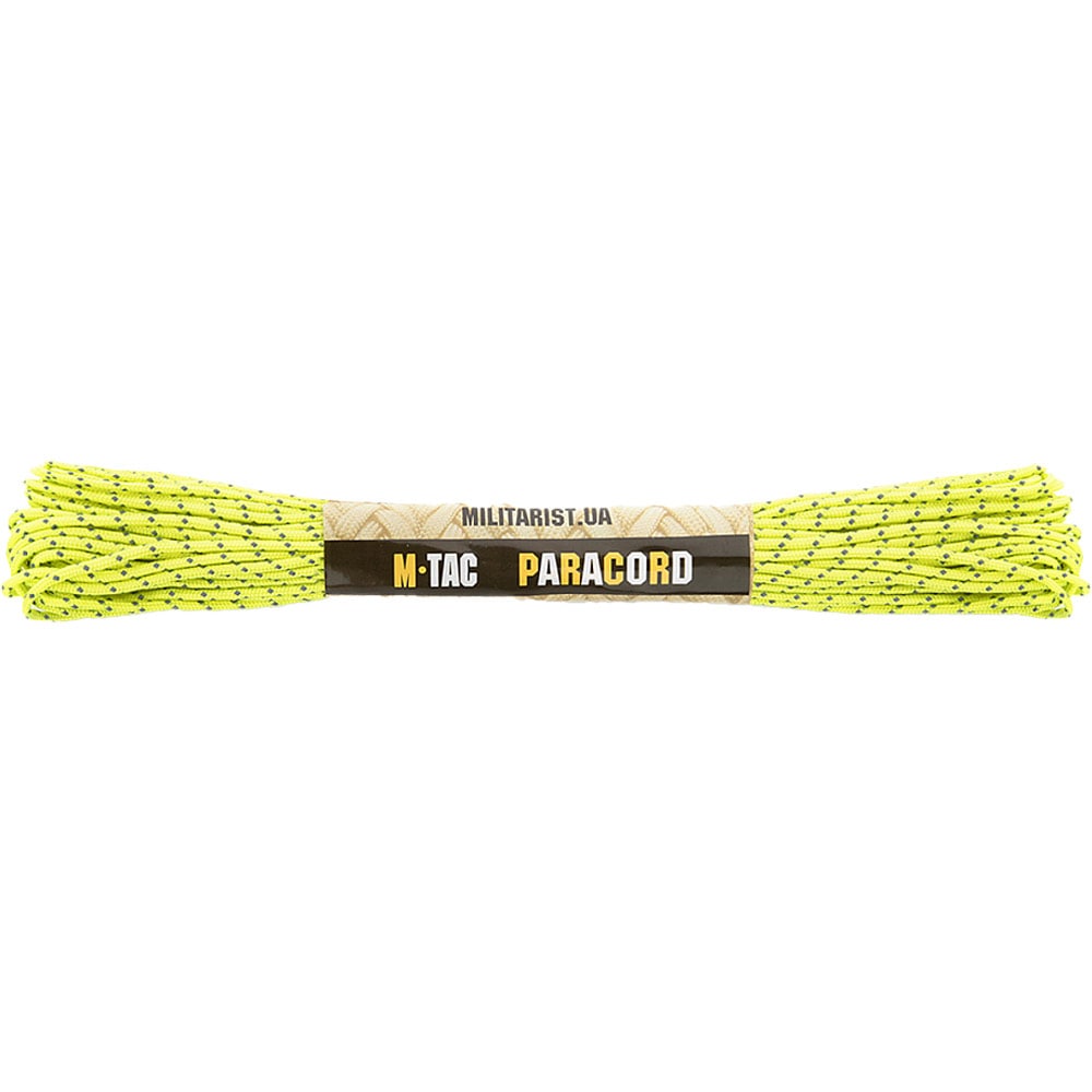 Frânghie pentru parașută Minicord M-Tac 15 m - Reflective Neon Yellow