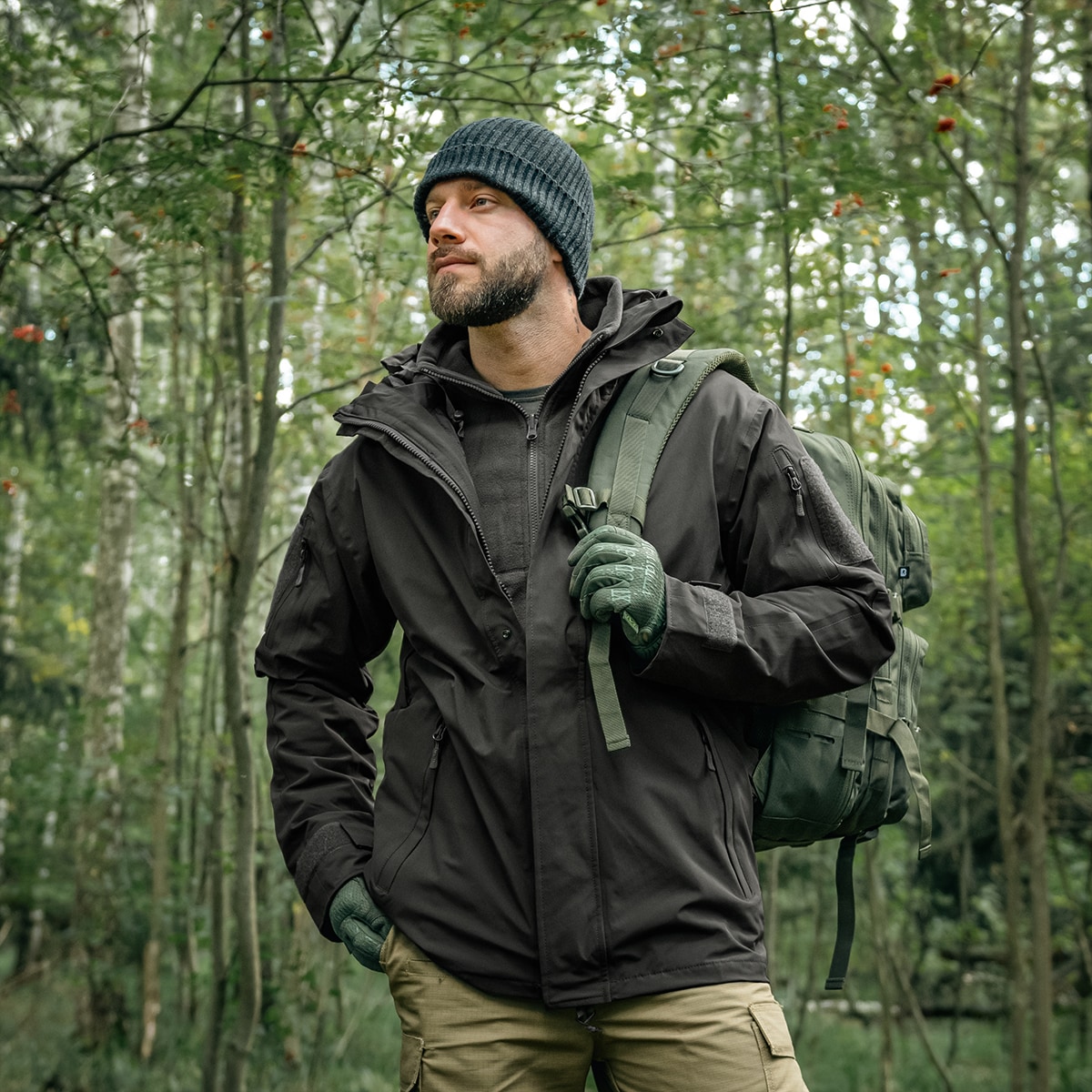 Geacă Mil-Tec ECWCS Wet Weather Gen.II cu captușeală - Black