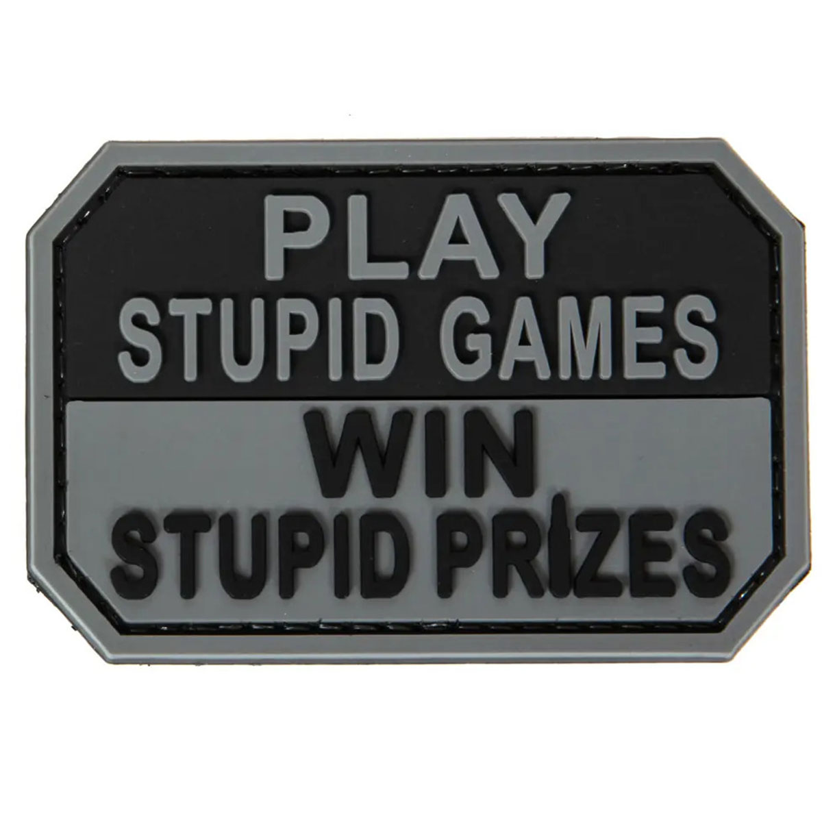 Patch - emblemă PVC GFC Play Stupid - Negru