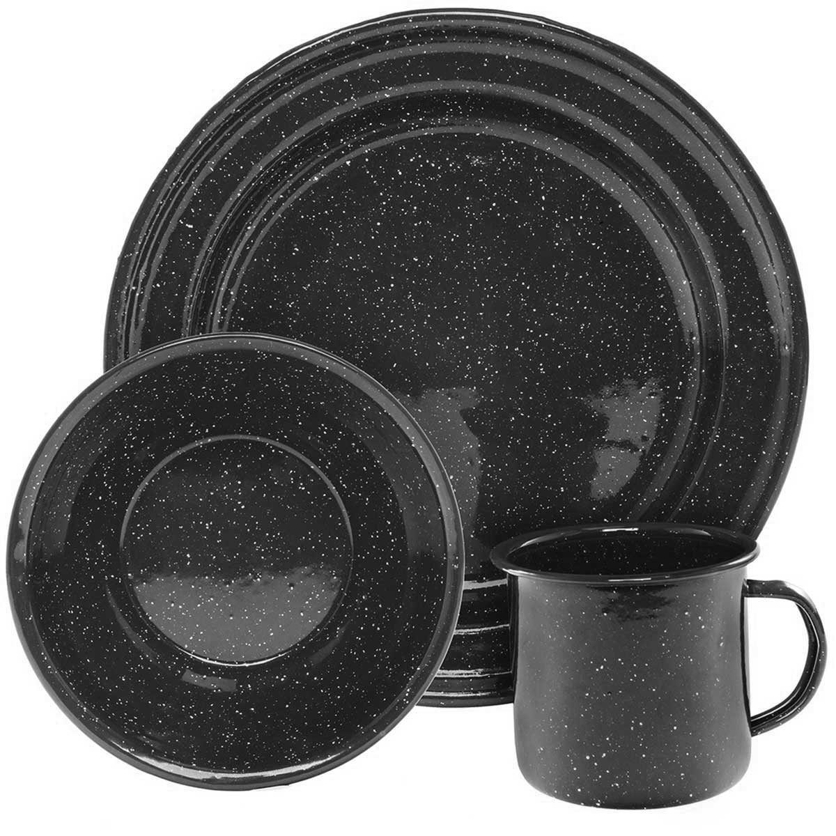 Set de vase pentru drumeție Mil-Tec Western Black 12 buc.