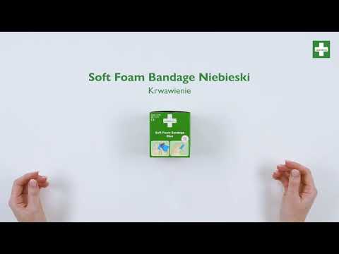 Pansament elastic autoadeziv Cederroth Soft Foam Bandage Blue 6 cm x 2 m