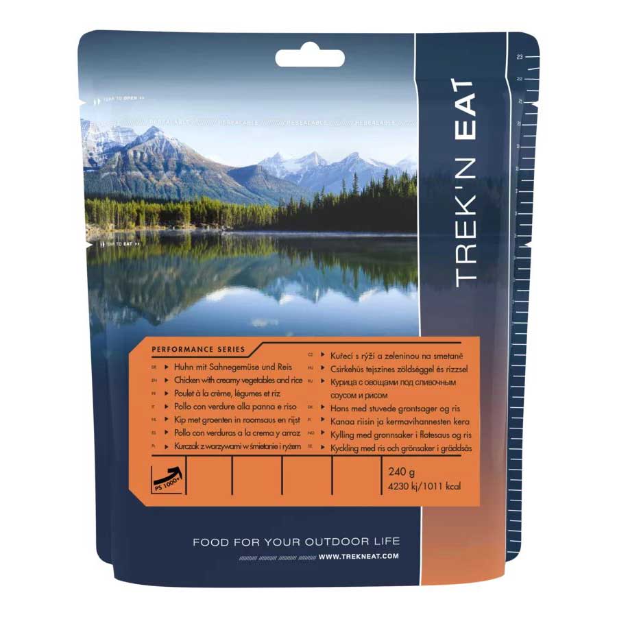 Alimente liofilizate Trek'n Eat - Pui cu orez și legume în sos de smântână 240 g