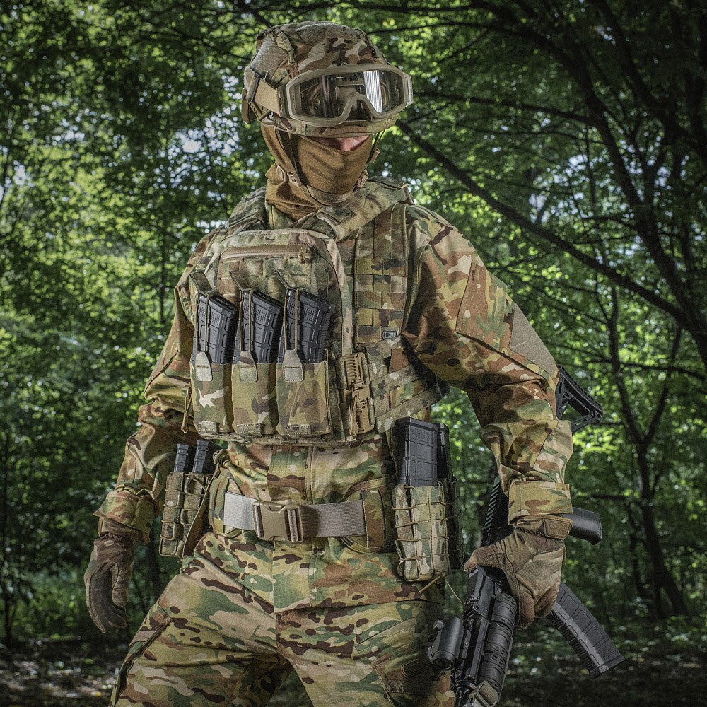 Vestă tactică tip Plate Carrier M-Tac Cuirass QRS MultiCam - pentru plăci balistice S/M