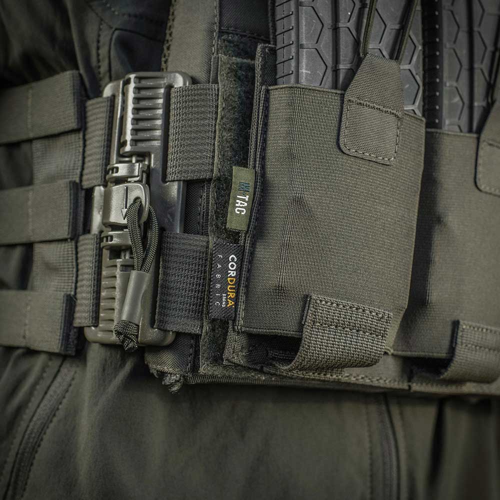 Vestă tactică tip Plate Carrier M-Tac Cuirass QRS Ranger Green - pentru plăci balistice S/M
