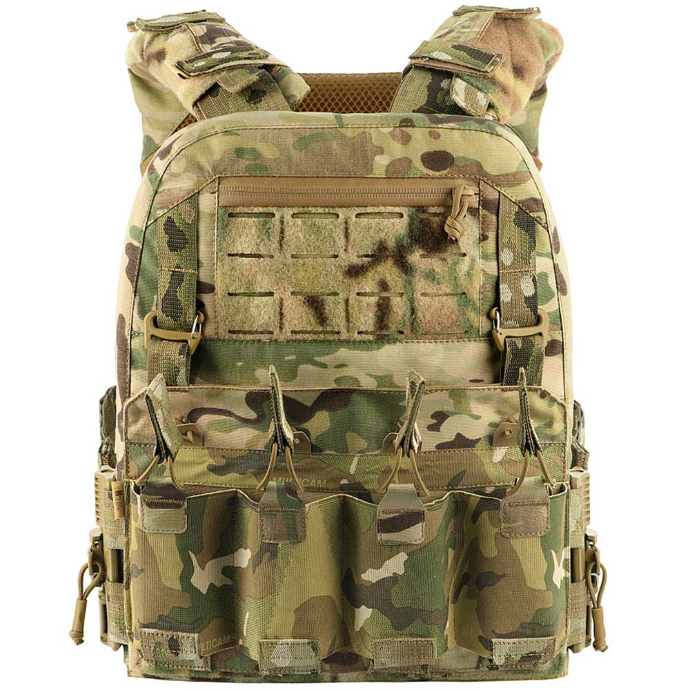 Vestă tactică tip Plate Carrier M-Tac Cuirass QRS MultiCam - pentru plăci balistice L/XL