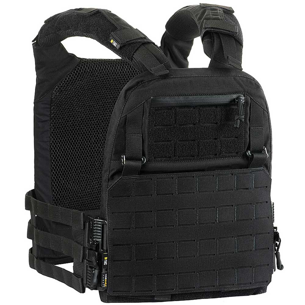 Vestă tactică tip Plate Carrier M-Tac Cuirass QRS Gen. II Black - pentru plăci balistice L/XL