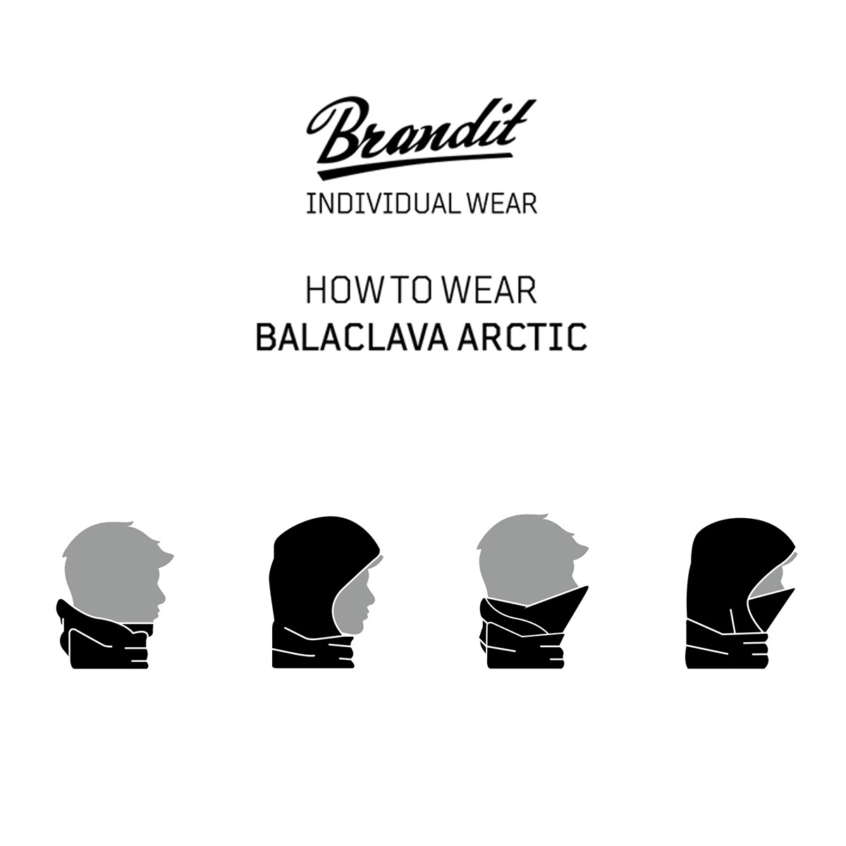 Cagulă Brandit Arctic Balaklava - Black
